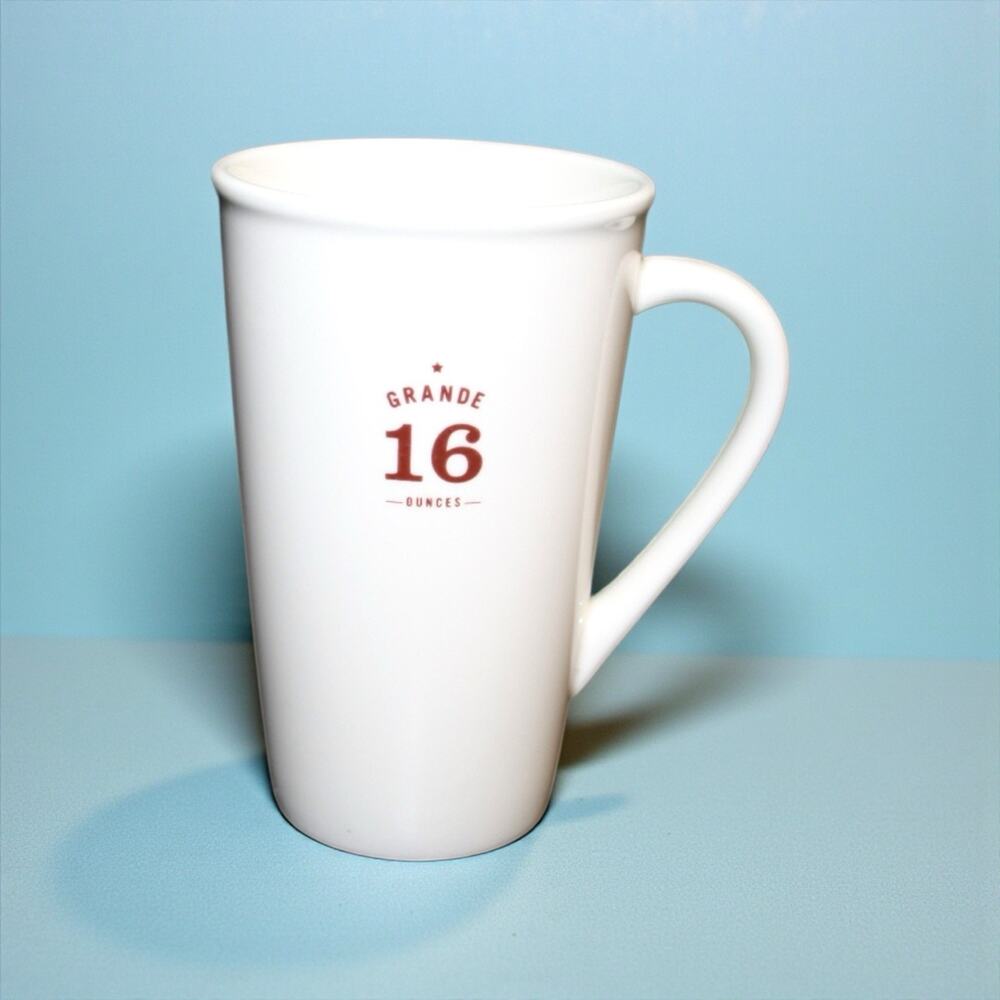 Starbucks -Grande 16 Coffee/ Latte Mug -2010- Tall 16 Fl Oz - White - Rare